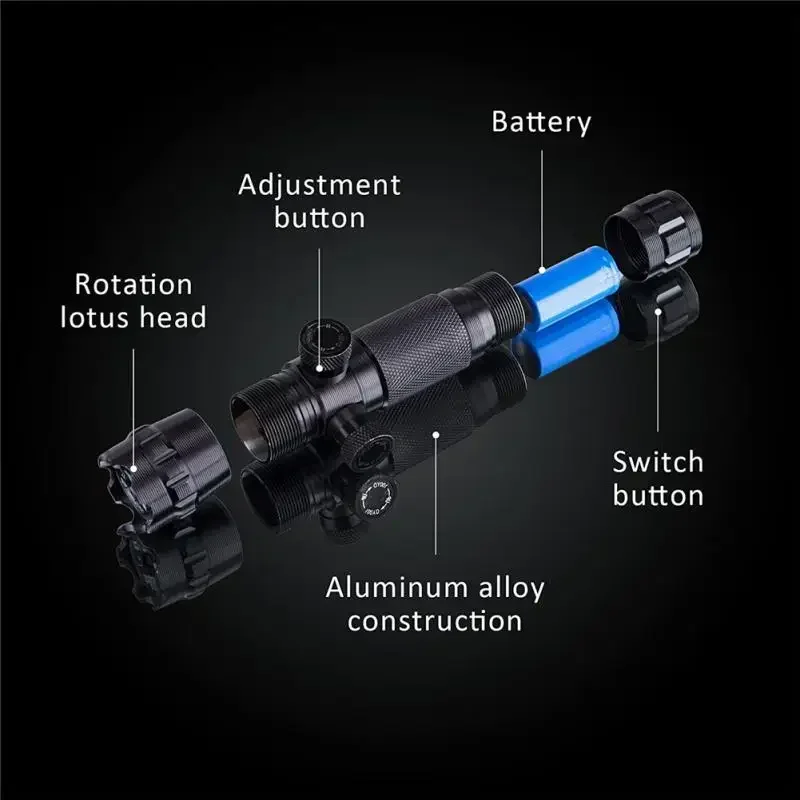 Tactical Hunting Green Laser Dot Sight Adjustable 532nm Red Laser Pointer Rifle Gun Scope Rail Barrel Pressure Switch Mount