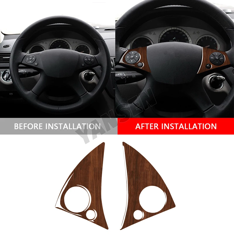 

Car Steering Wheel Buttons Decoration Trim Cover For Benz C Class W204 2007 2008 2009 2010 2011 2012 2013 Accessories