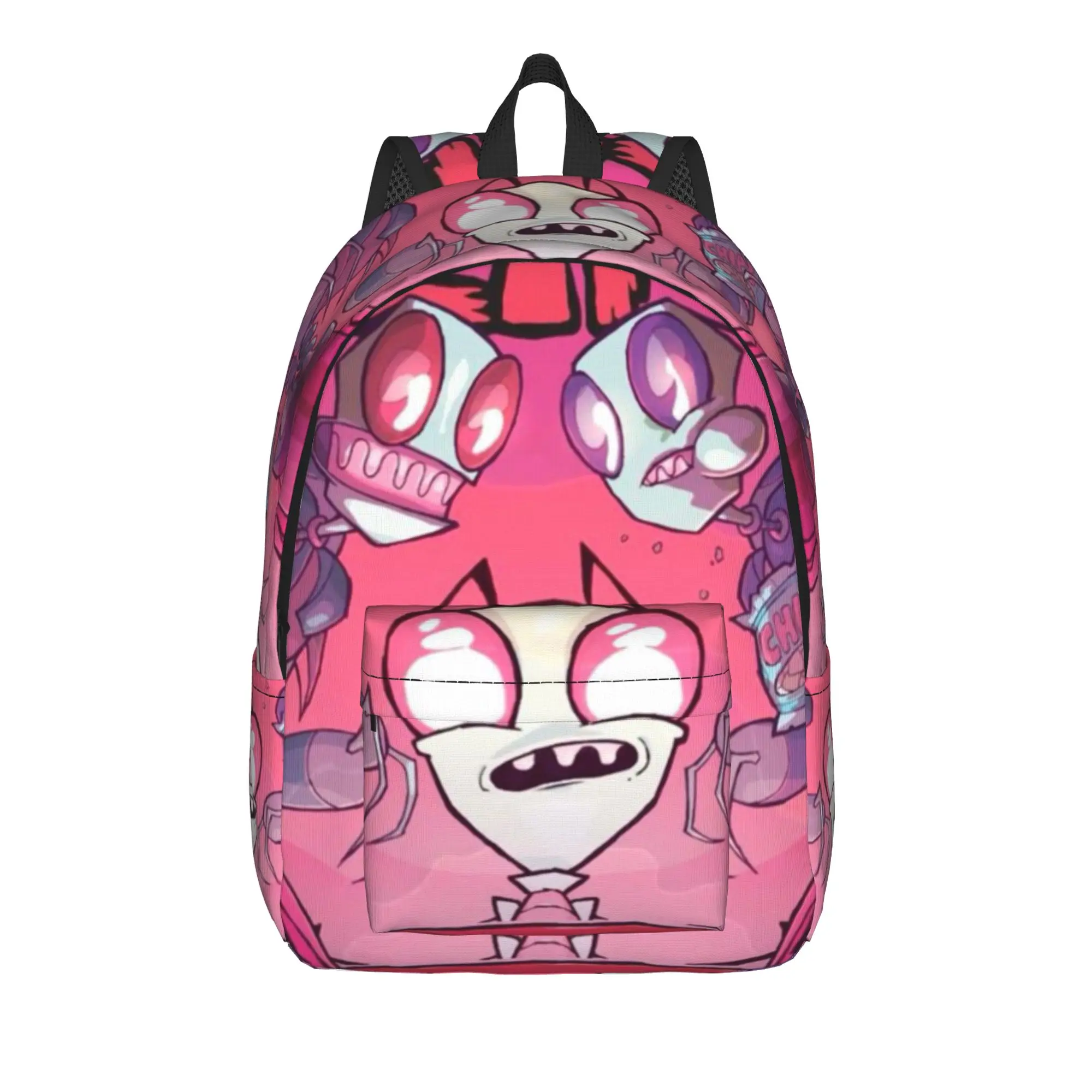 Invader Zim Gir Dib Robot Backpack American Animated Trekking Backpacks Student Unisex Colorful School Bags Elegant Rucksack
