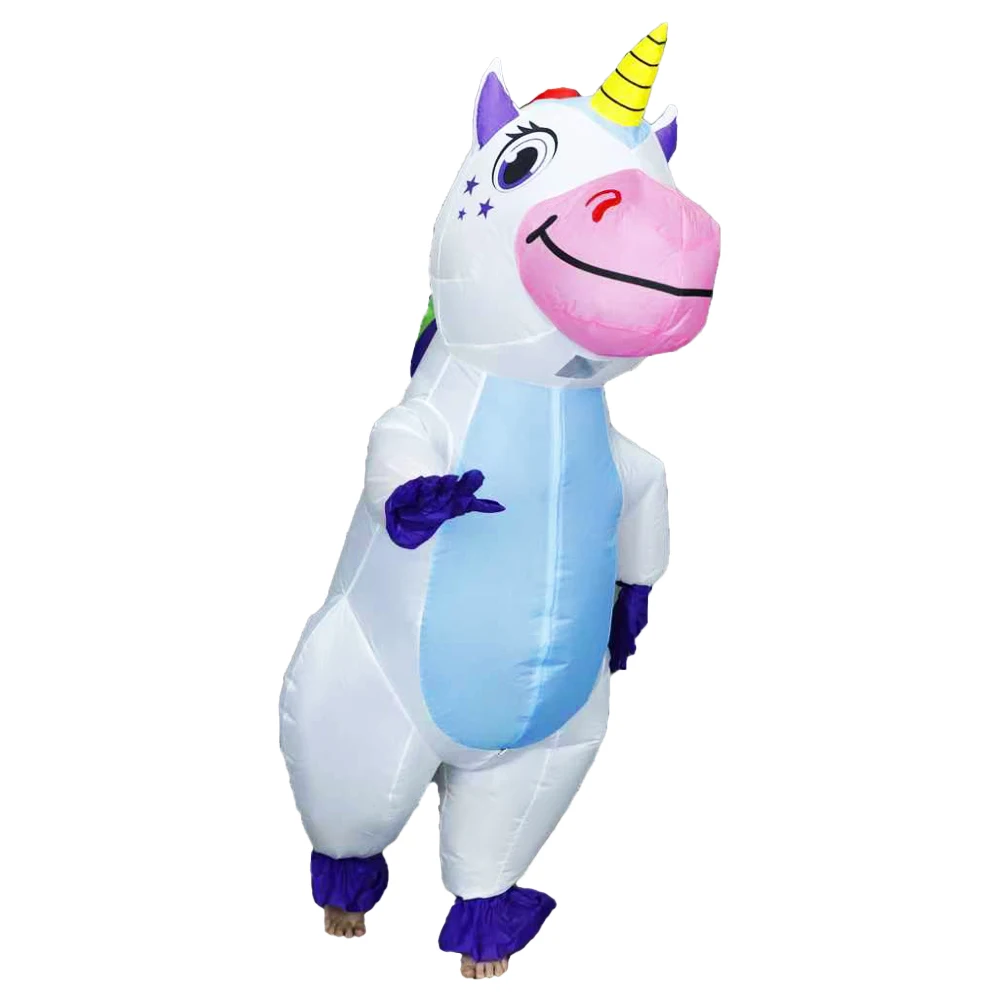 

Unicorn Inflatable Costume Mascot Parade Adult Character Cosplay Animal Birthday Halloween Party Activity Set