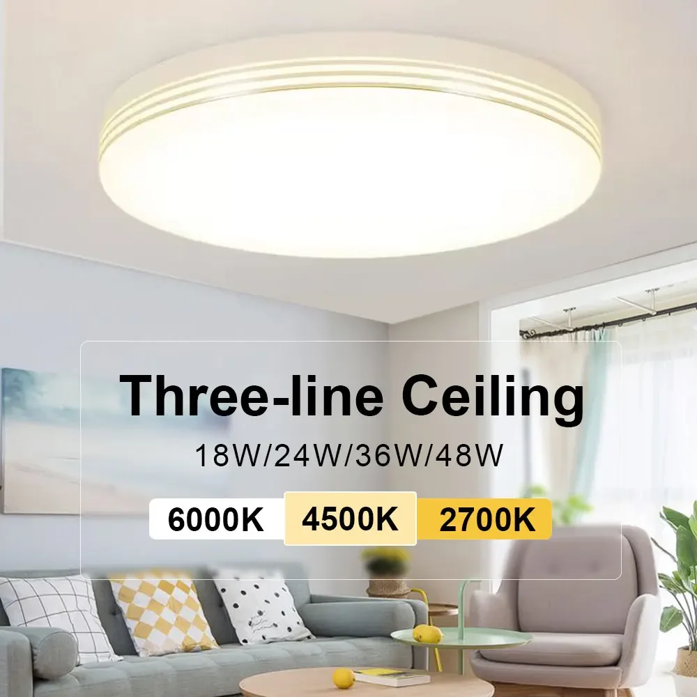 Bedroom LED Ceiling Lamp Ultra-thin Round/Square Panel Lights Simple Kitchen Ceiling Light Fixture Modern Home Decoration 18-48W