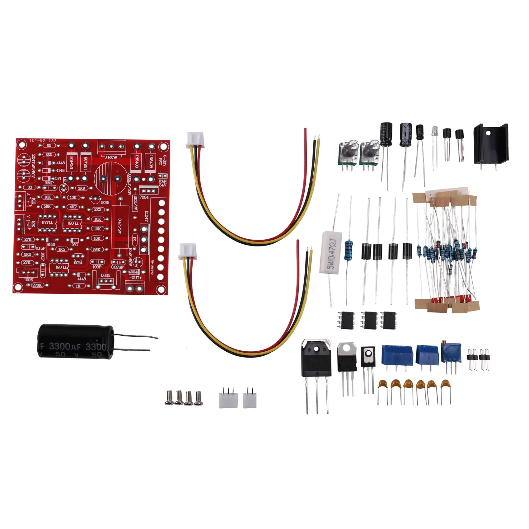 0-30V 2mA-3A Adjustable DC Regulated Power Supply DIY Kit Short with Protection