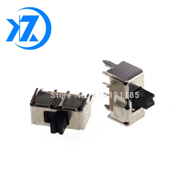 10PCS SS12D07 mini Slide Switch 3pin 2 Position 1P2T SPDT High quality toggle switch Handle:3MM/4MM/5MM/6MM