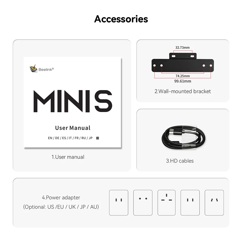 Beelink Min S12 Pro N100 Gamer Mini PC Intel 12th 16GB 512GB SSD 2.4G&5G Dual Wifi 1000M BT5.2 NVME Deskt