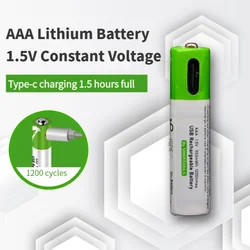 1.5V 550mWh AAA Mirco Rechargeable Battery Toys Remote Controller Lithium Pilha USB Recarregavel аккумулятор