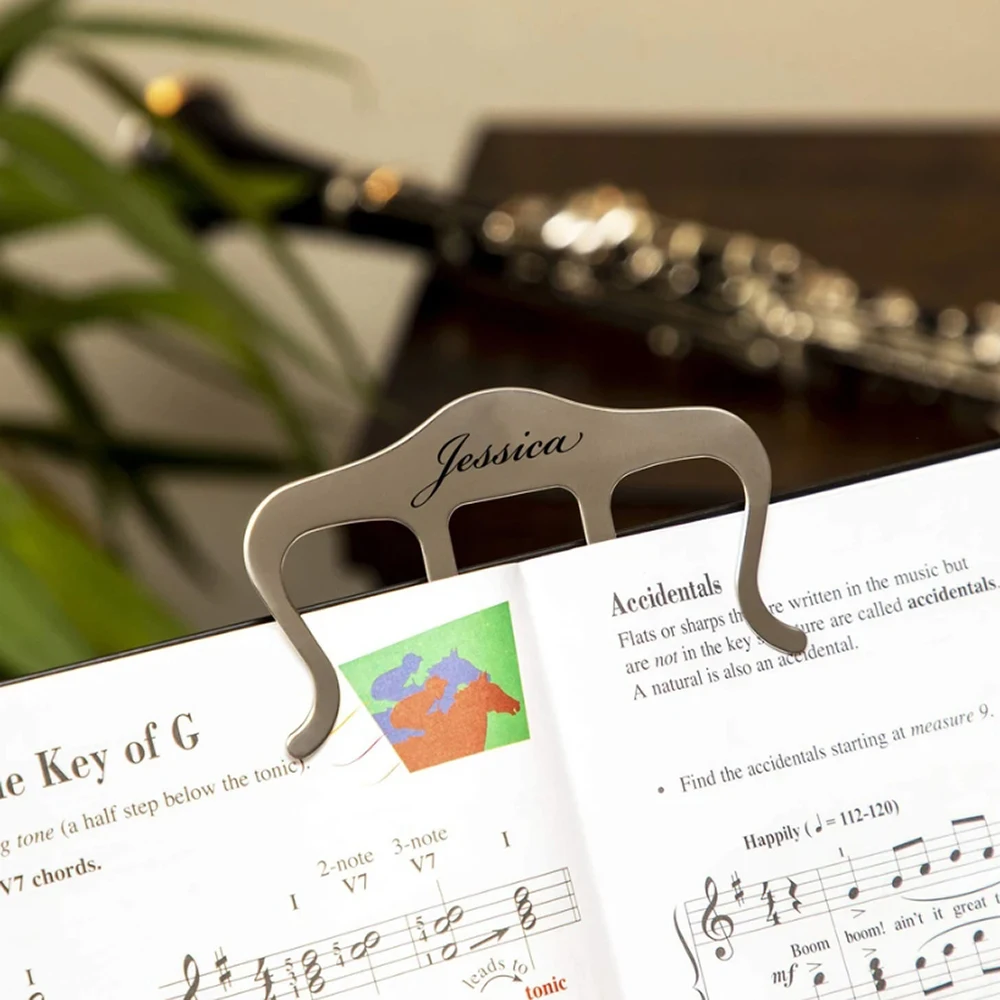 Customized Stainless Steel Piano Bookmarks, Gifts for Students and Wedding Guests, Name Bookmarks, Customized any Inscription