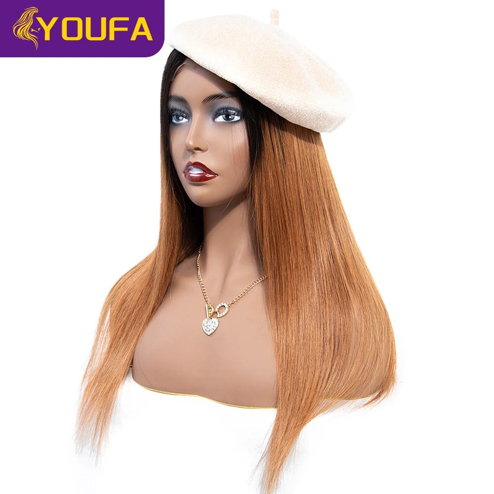 Ombre Dark Blonde 13x4 Lace Frontal Human Hair Wigs 12-28 Inch 1B Orange Blue Green Purple Color 13x4 Lace Front Human Hair Wigs