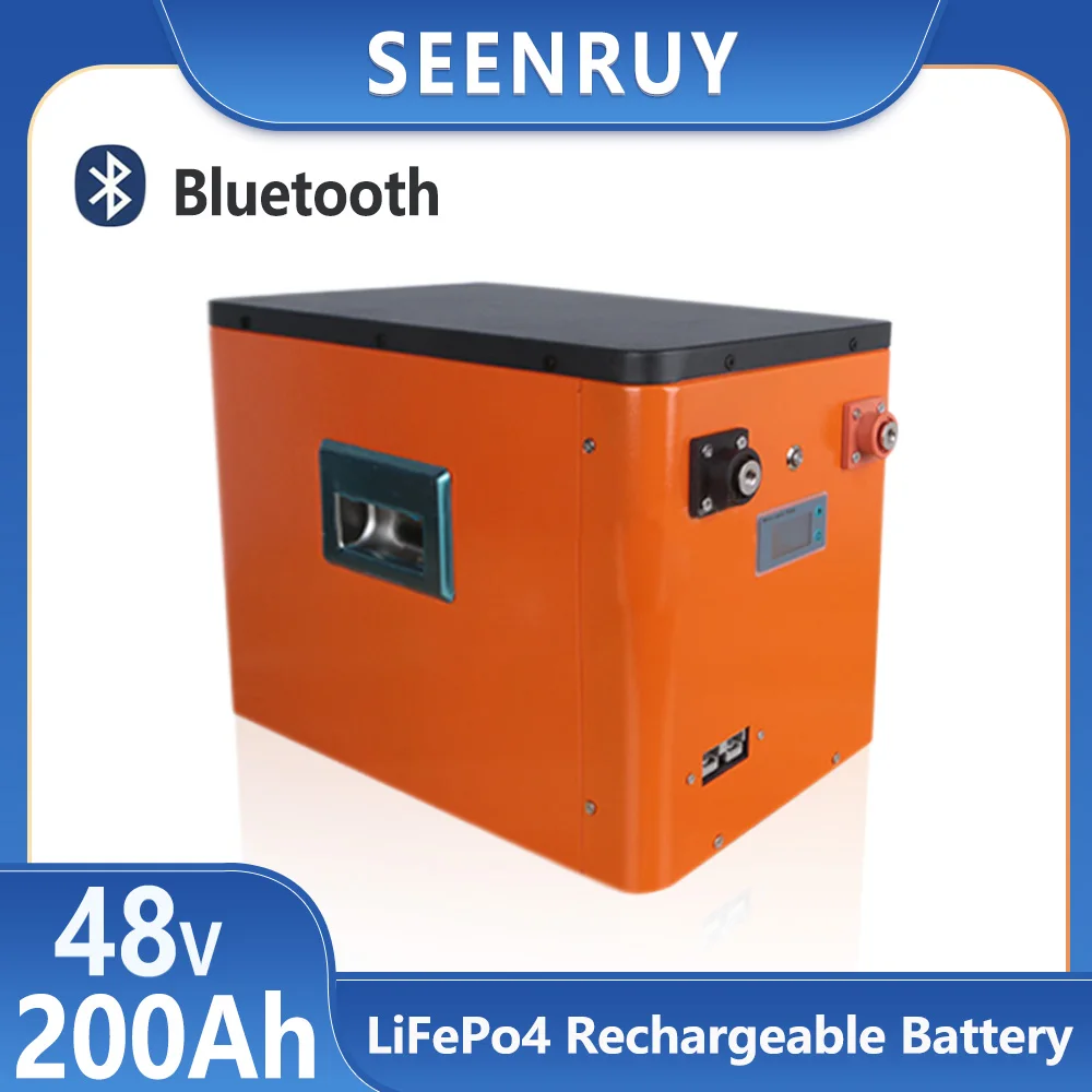 48v 200AH  Lifepo4 With Charger Lithium Iron Phosphate Battery Perfect For Wind Power Solar Energy Storage Campers Electric RV