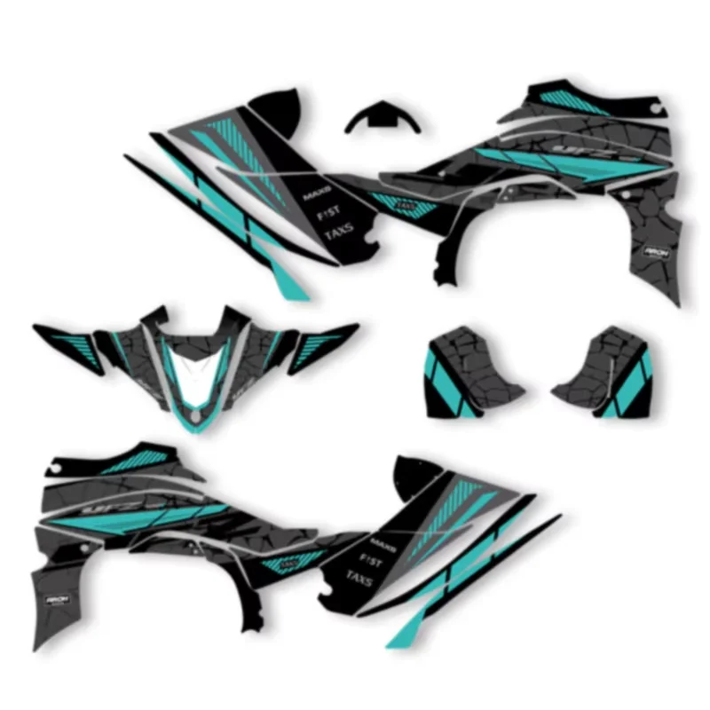 DSMTECH Custom Motorcycle Graphics Enduro Decals Stickers Kits For YAMAHA YFZ450R ATV 2014 2015 2016 2017-2021 002