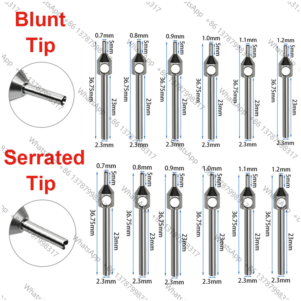 5mm FUE Punch Hair Transplant Implanter Stainless Steel Hair Follicle Extractor 0.7mm 0.8mm 0.9mm 1.0mm 1.1mm 1.2mm, 1/5/10pcs