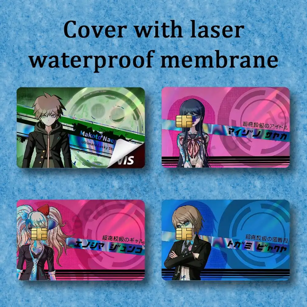 D-DanganronpaS T-Trigger Happy H-Havoc Talent Intro Cards Laser Card Skin Sticker For Credit Cards Waterproof Scratch-Resistant
