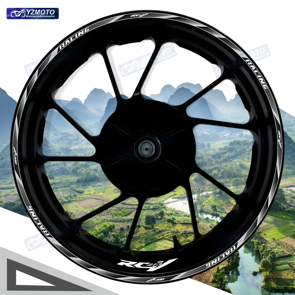

Для Honda RCV213 мотоцикла 17-дюймовая гоночная наклейка на переднюю и заднюю ступицу колеса модифицированные светоотражающие водонепроницаемые наклейки на обод колеса