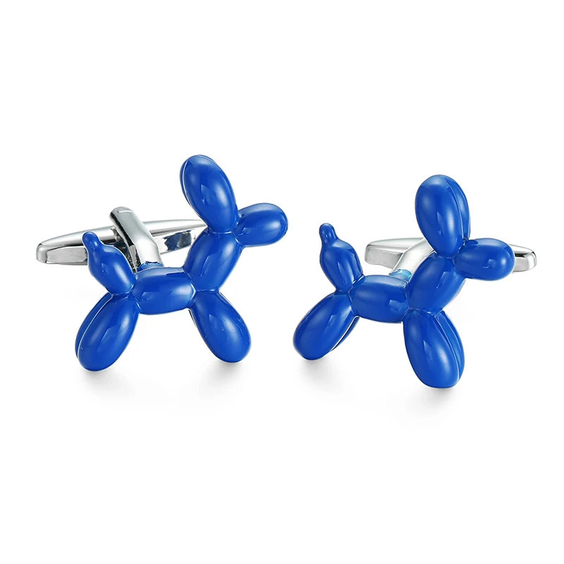 High quality blue balloon dog cufflinks fashionable French shirt exquisite brass material design men's wedding cufflinks