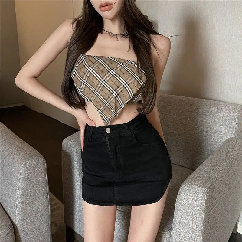 Women's Denim Skirt Chorts Wrap Tight Female Jeans Skirts Kawaii Pants Cute Clothing Trend 2024 Offer Aesthetic Hot New In V On