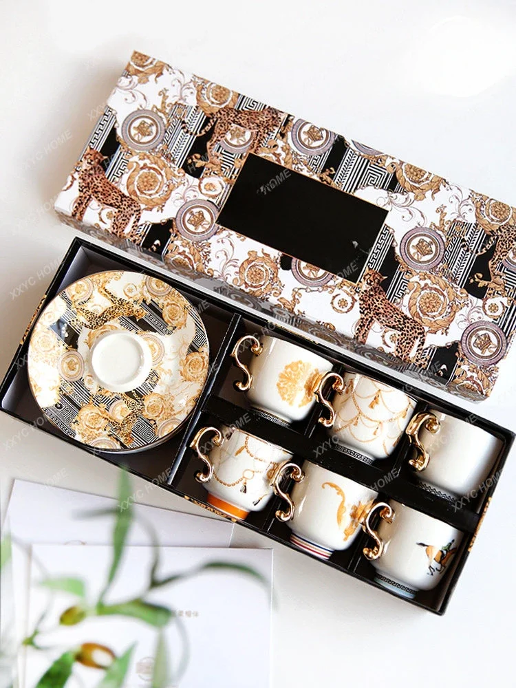 Turkey Coffee Set Tea Set Gift Box Gift Scented Tea Cup Espresso Cup 6-Piece Set