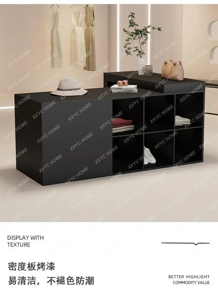 

DDClothing store, island table, locker, running water, light luxury bar counter L corner cash register