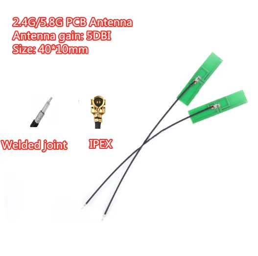 2pcs 2.4G /5.8G WiFi Antenna High Gain 5DB Router Network Card Antenna Bluetooth Module Antenna Built-in PCB Antenna