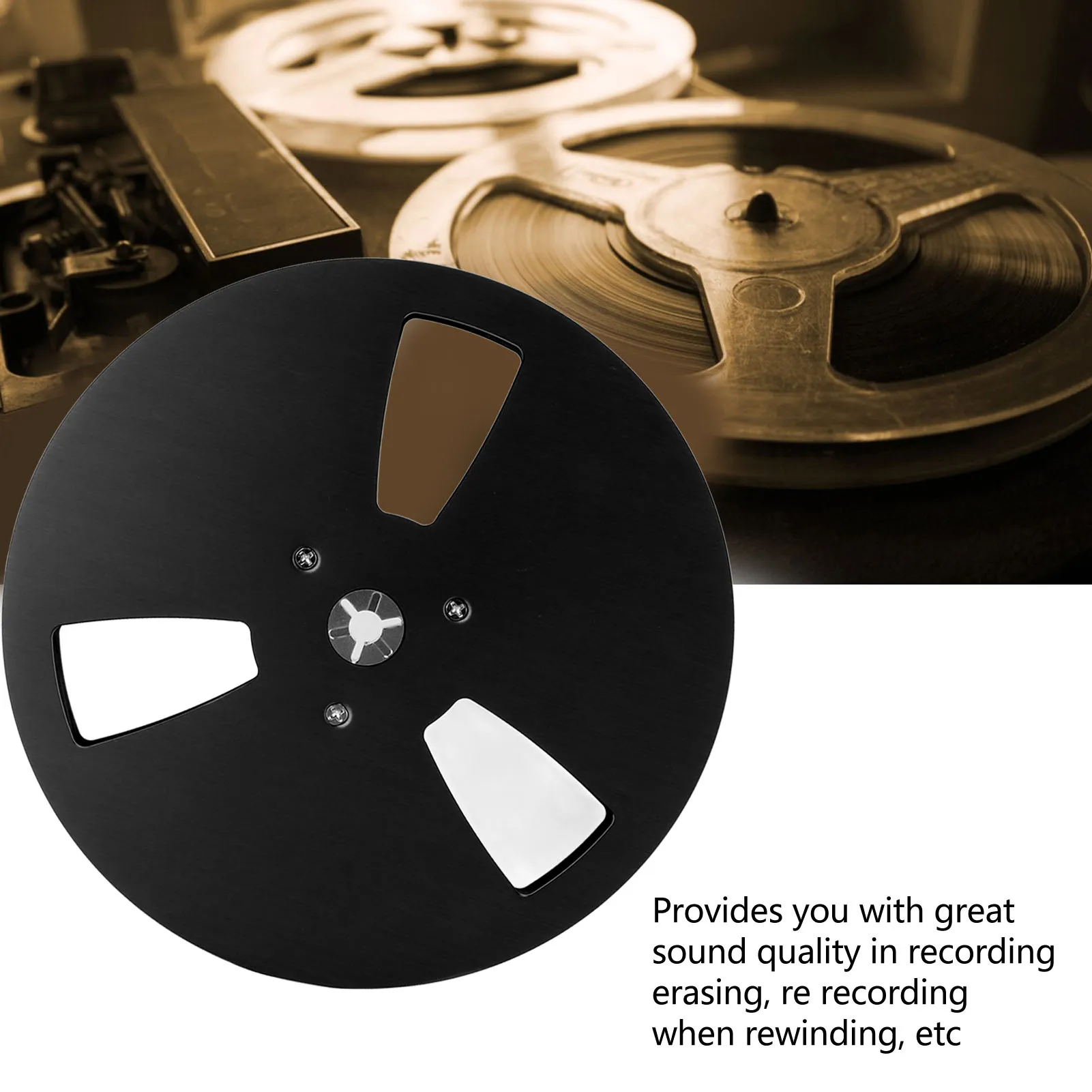 Recording Takeup Reel Improve Sound Quality High Strength 3 Hole 1/4 7 Inch Empty Reel  for Reel To Reel Tape Player