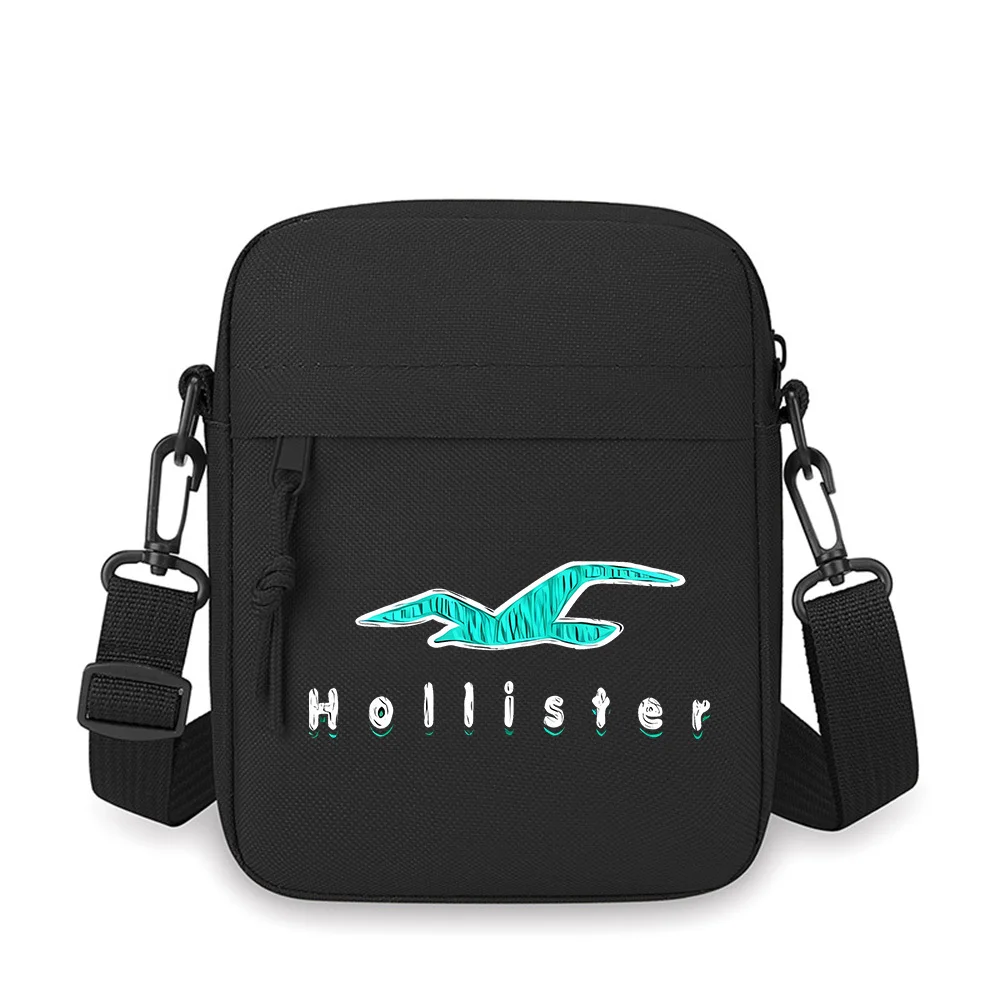 Gaviota encima del Hollister, bolso cruzado para hombre, un solo hombro, diseño de impresión de película de dibujos animados de Anime para mujer, Unisex