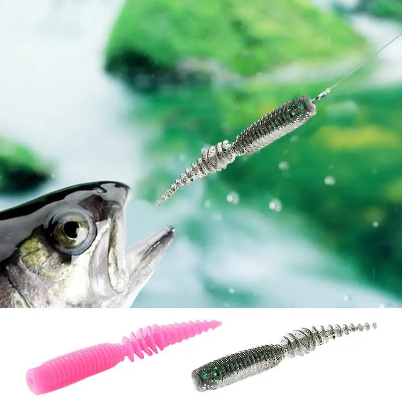 

10PCS Soft Fishing Lures Wobblers Mini Fishing Soft Lures Rubber Soft Baits Multipurpose Glitter Realistic Swimbait Fishing Bait