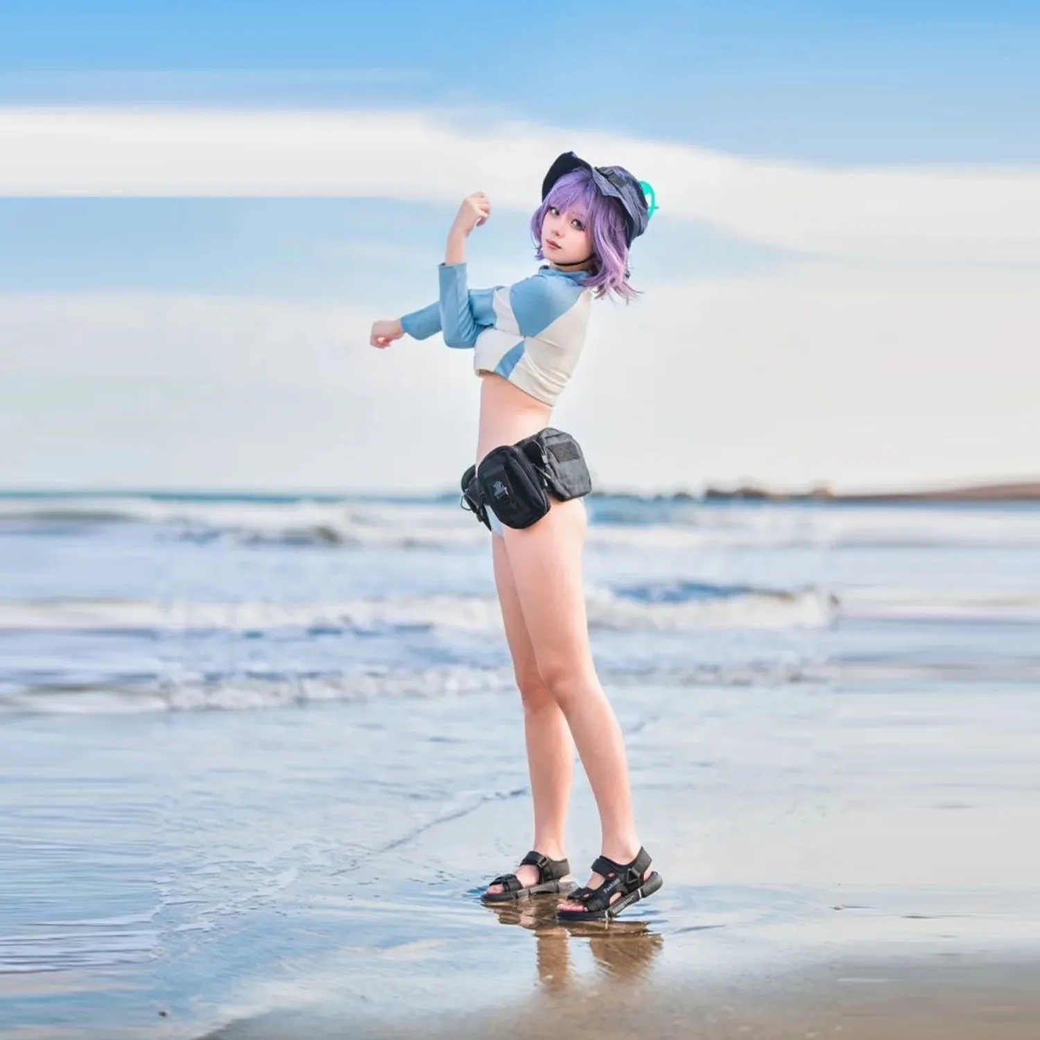 Sorai Saki Cosplay Anime Gra Blue Archive Kostium Letni Mundurek Strój Kąpielowy Gorące Dziewczyny Y2k Streetwear Peruki Strój na Halloween