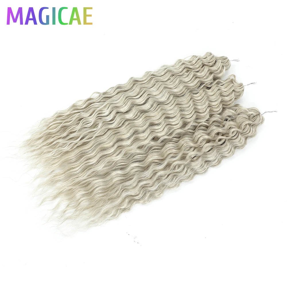 3Pcs 22Inches 300Grams Ariel Deep Water Twist Braids Crochet Protein Hair Orange Brown6# Blond 613 White Grey 58# Bundles