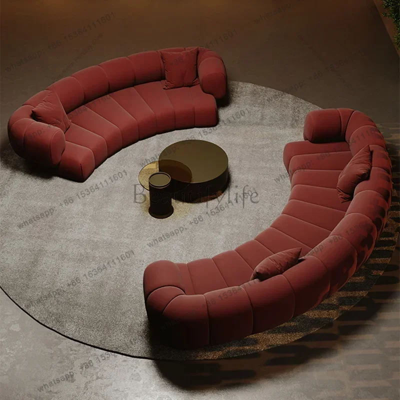 LSNordic Semi Circular Arc Sofa Modern Designer Beauty Salon Reception Office Sofa Hotel Rest Area Office Furniture Transat FYOS