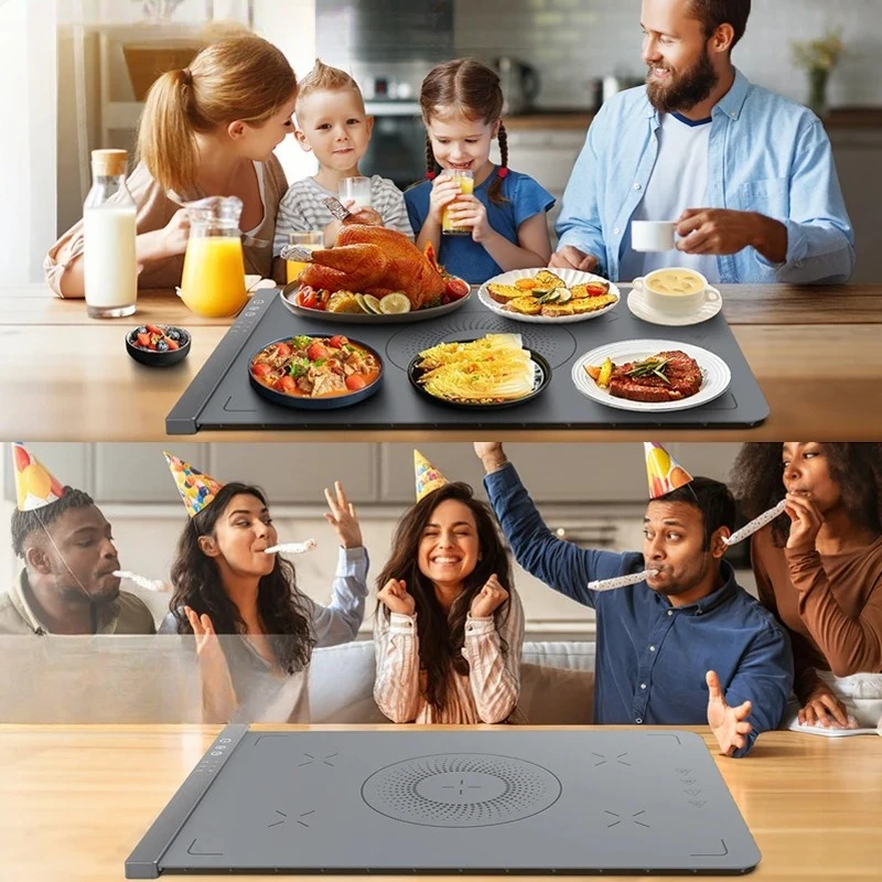 -For  Food Warmer Mat Electric Warming Tray Coffee Warming Pad for Food Portable Electric Warming Tray Silicone Warmer Plate*