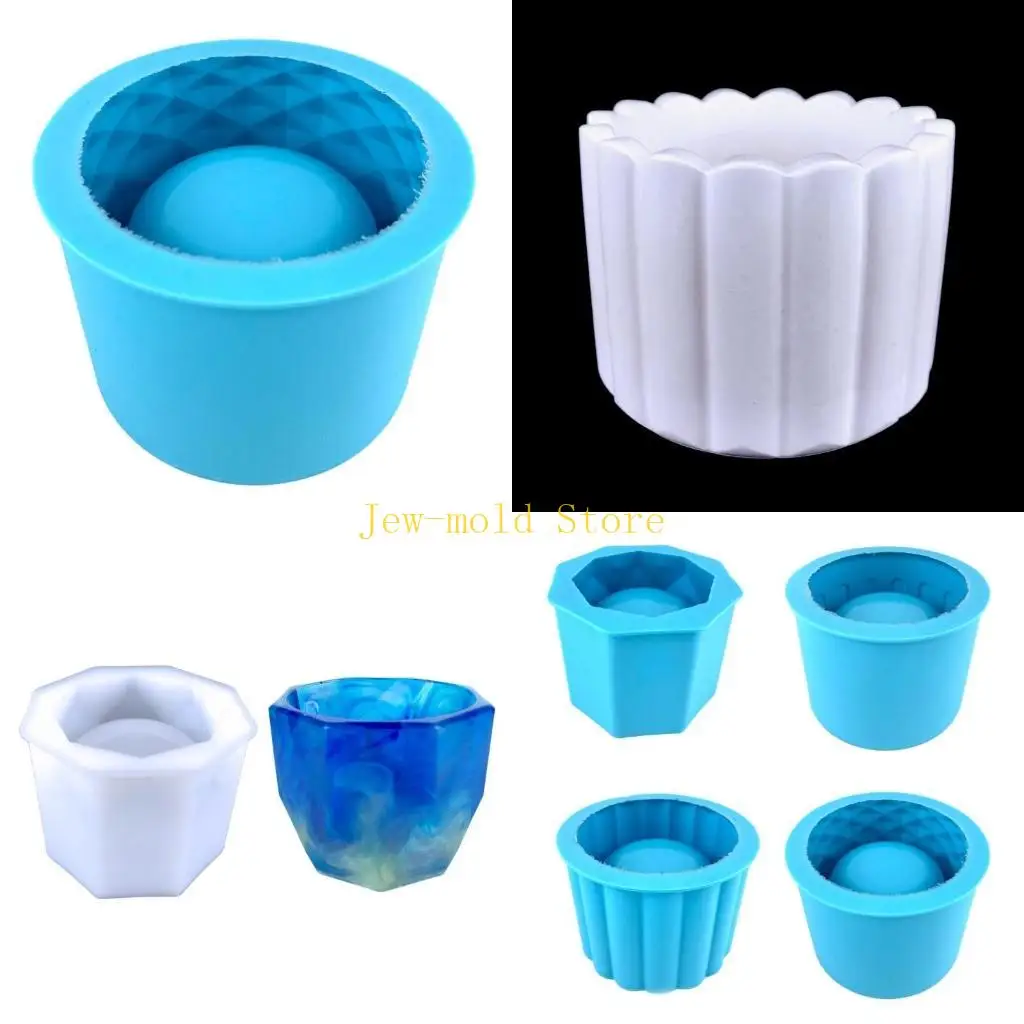 

C71B Creative Concrete Shaped Cement Planter Silicone Mould for Flower Pots Pen Holder Castes Mould for Garden Decoration