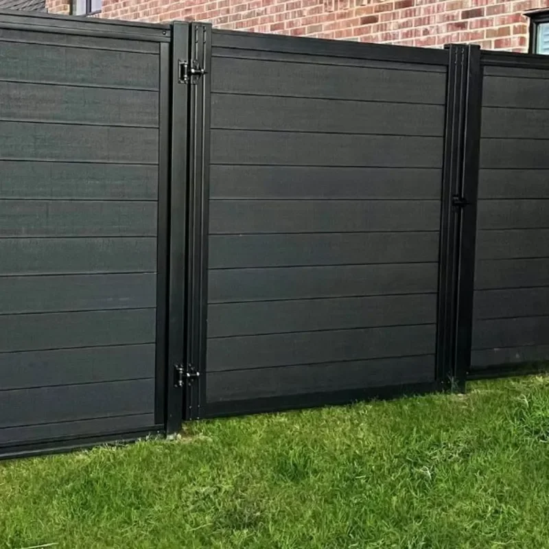 Electric Garden Palisade Fence Gate Automatic Sliding Security Driveway Gate Aluminum Turning Sliding Gate