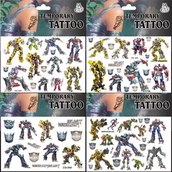 Transformers Tattoo Stickers Waterproof Cute Sticker Anime Birthday Party Supplies Decoration For Kids Women Men Gifts