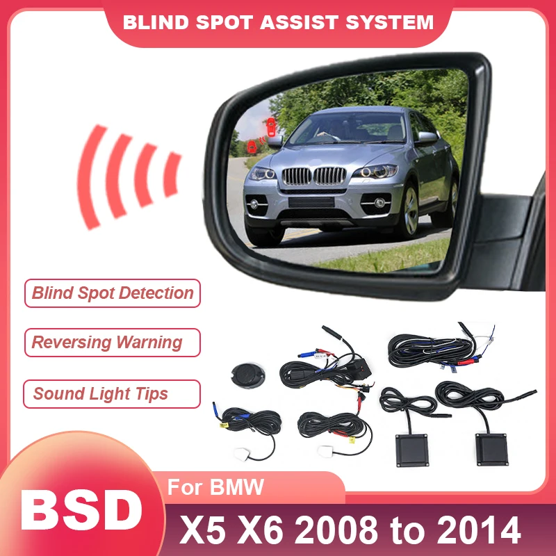 Car Rear Mirror Alarm BSD BSM BSA Lane Change Assist Blind Spot Detection System Sensor For BMW X5 2008 to 2013 X6 2008 to 2014