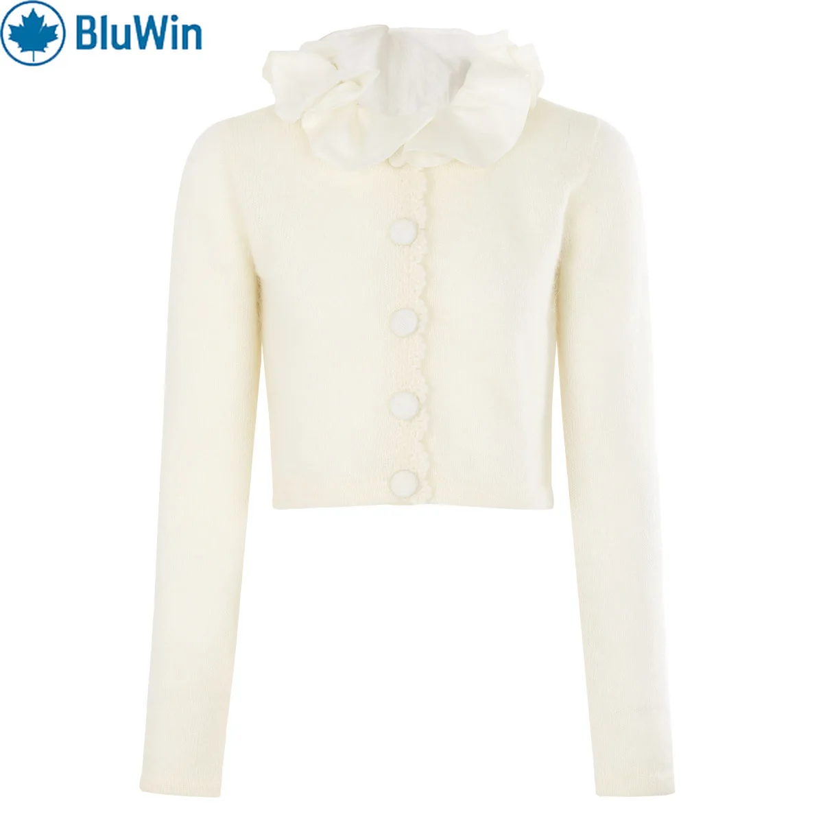 

Вязаный кардиган с высоким воротником, мода осени и зимы URBANCHIC, пальто-свитер с открытой передней частью, минимальный шик