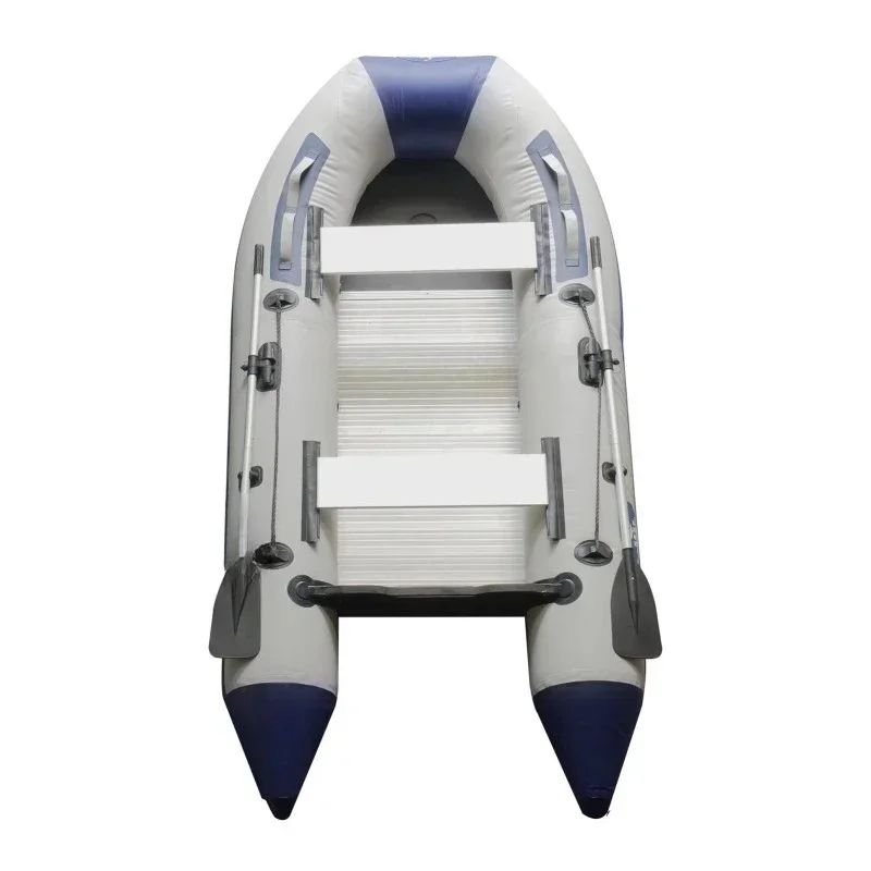 Inflatable boat with air pump and paddle canoe kayak rubber dinghy thick collapsible drift boat adult fishing