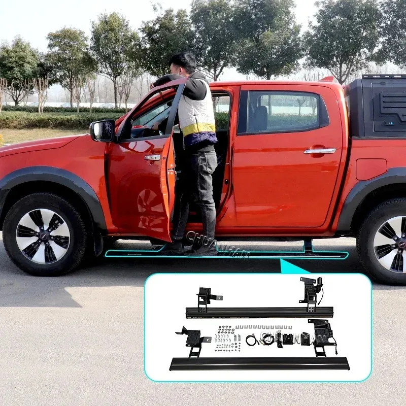 

Factory Hot Selling Aluminium Folding Steps Side Pedals ram 1500 power electric running board for hilux revo