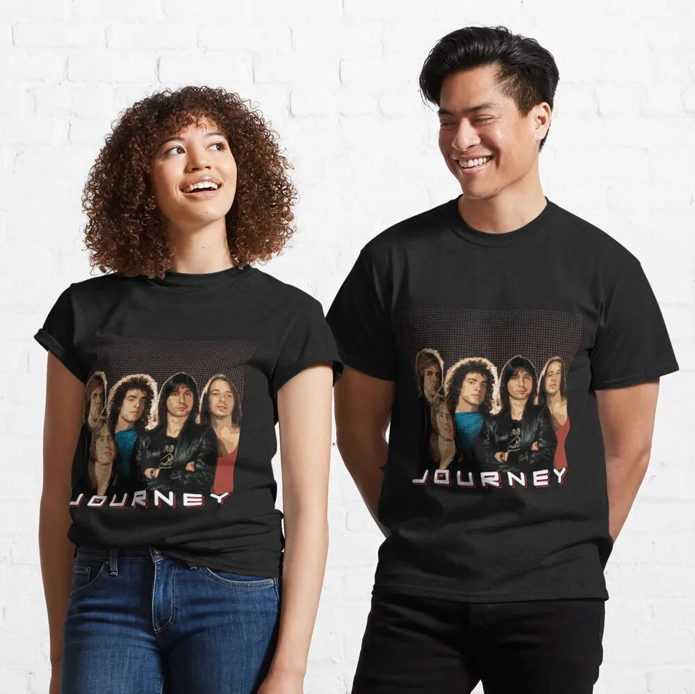 Journey Band Rock Classic T-Shirt Unisex T-shirts For Man Woman Couple Short Summer Tees Casual Cotton Fashions Couple's Cloths