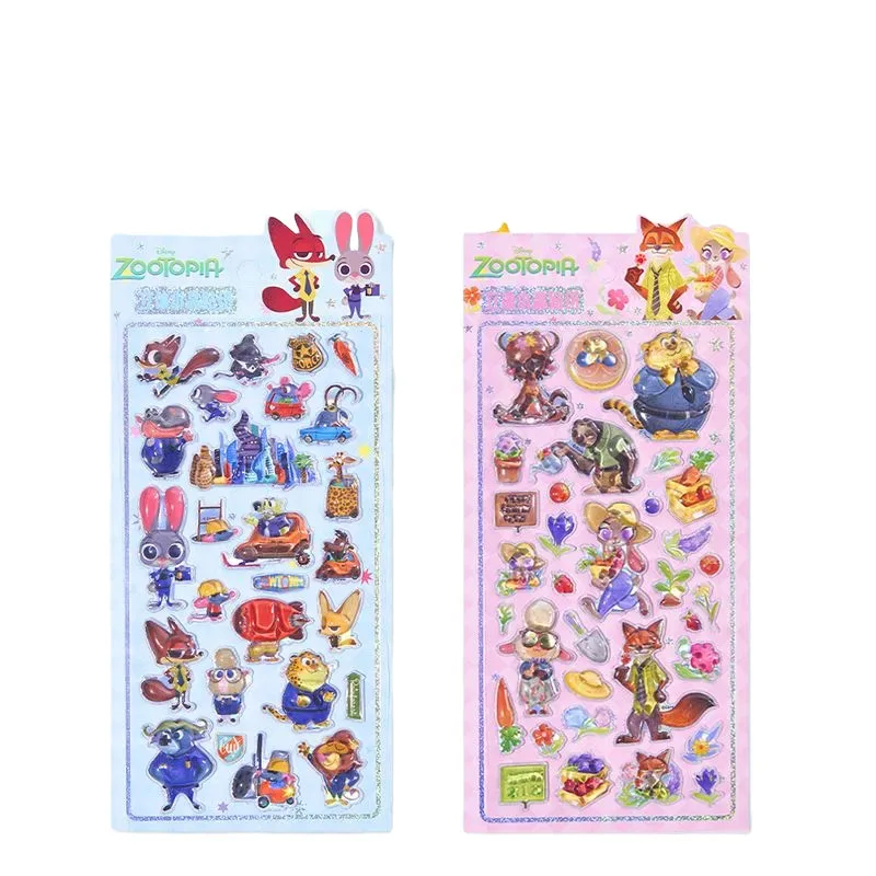 Kawaii ديزني ليلو وستيتش ثلاثية الأبعاد ملصقات كريستال الإبداعية الطرفية Zootopia طالب مكافأة الماس ملصق جراب هاتف الديكور