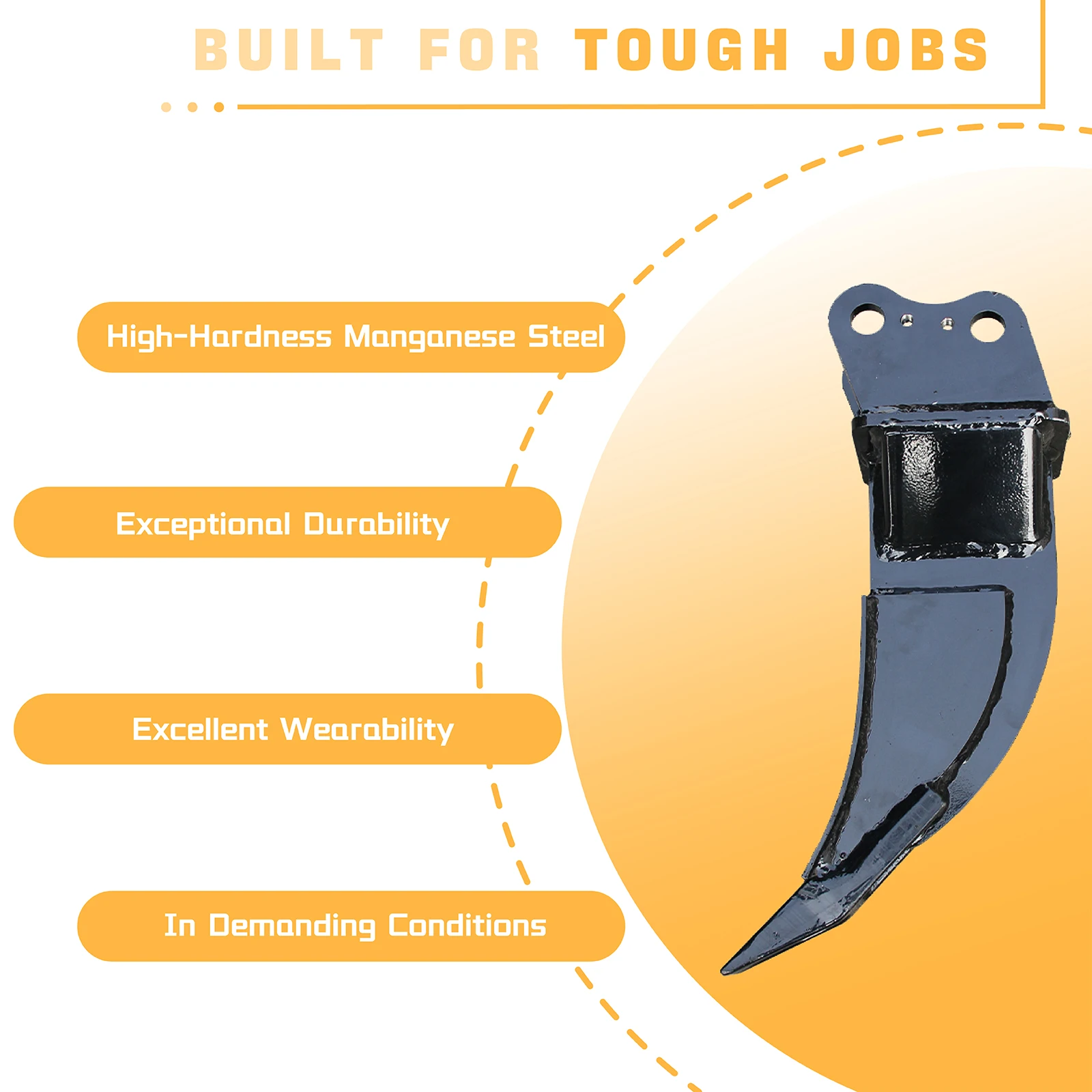 Accessori per mini escavatore Ripper Accessori per escavatore cinese per fori Parti ausiliarie per scavo per piccola escavatore da 1 tonnellata