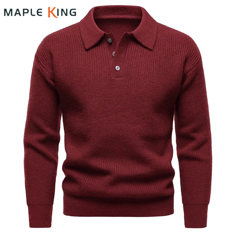 

Vintage Pullovers Men Knitted Christmas Sweater Haut Luxe 2025 British Style Warm Turn Down Collar Mens Sweater Jersey Hombre