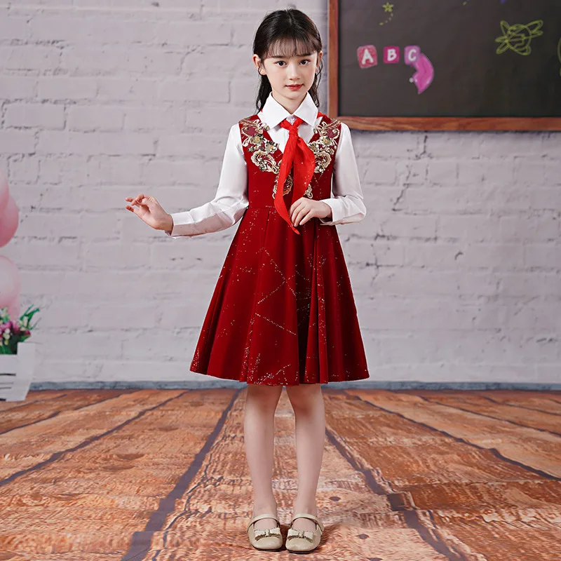 Children's Choir Performance Clothing Primary and Secondary School Students Poetry Recitation Speech Competition Costume Perform