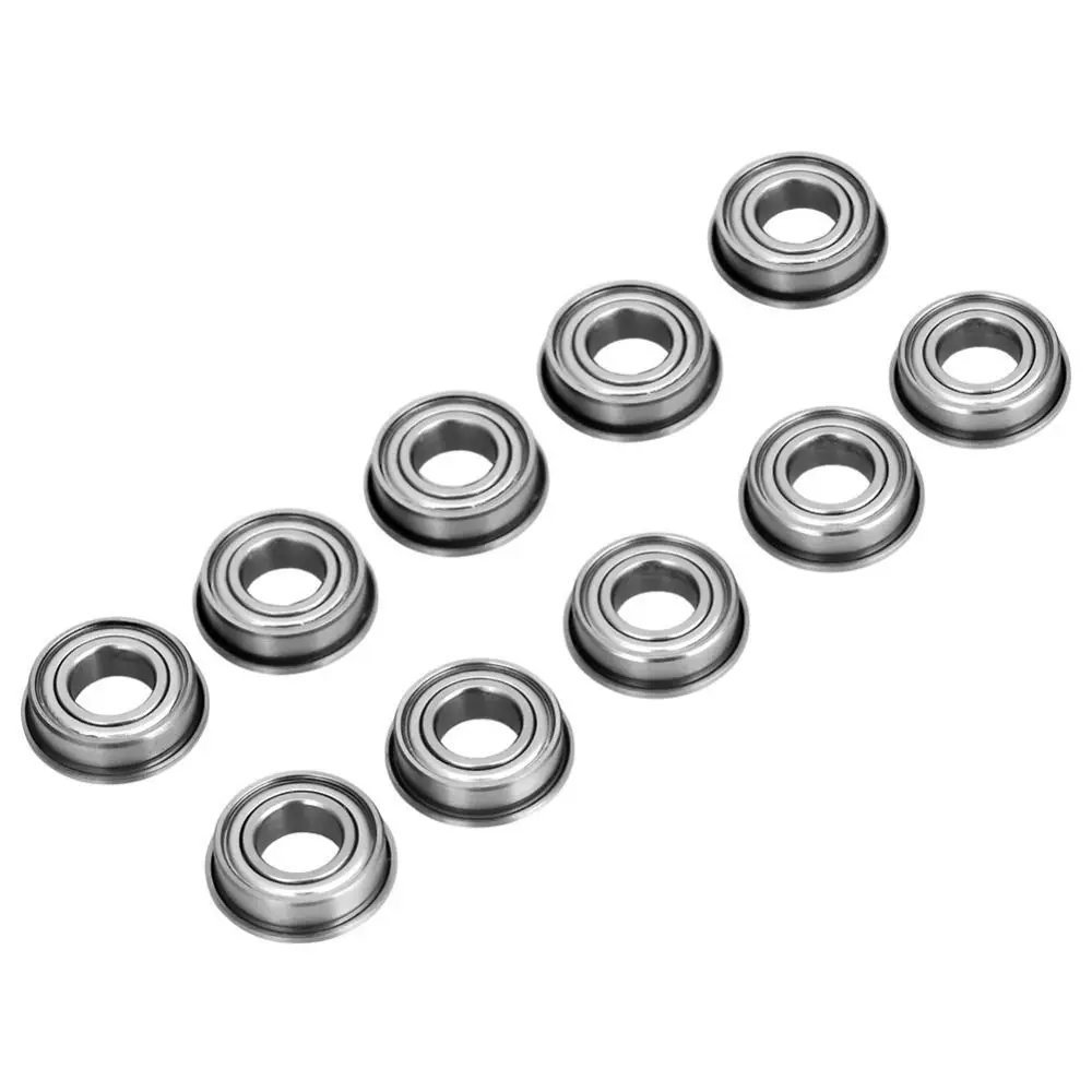 10 Pcs Reliable F688-ZZ Flanged Ball Bearings Double Shielded Portable Deep Groove Metal Assemblies DIY Repairs