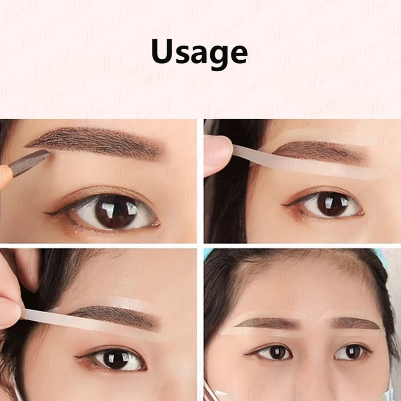 Disposable PVC Eyebrow Design Stencil Eyebrow Tint Airbrush Auxiliary Sticker For Brows Shaping With Single Eyebrowstype Option