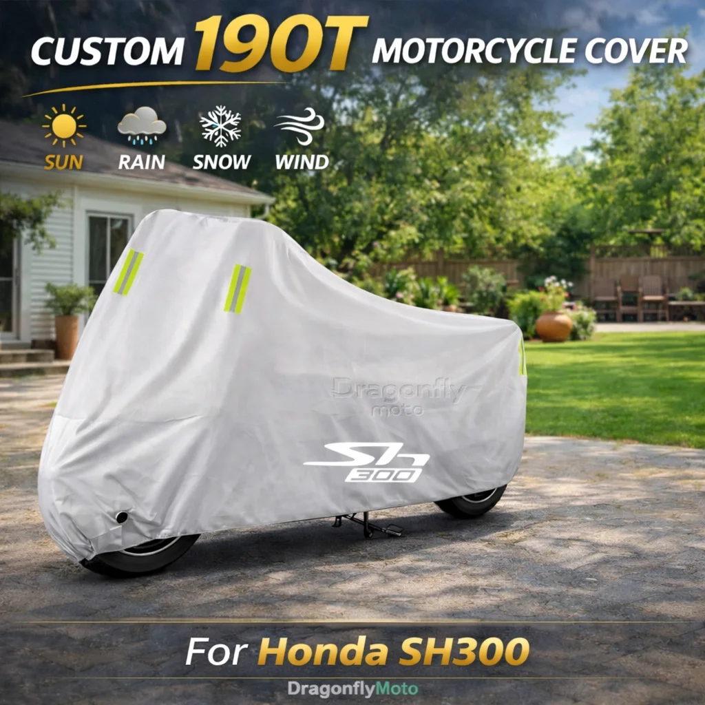 

Чехол для мотоцикла Honda SH300 SH 300 SH300I SH 300I I, серебристый, водонепроницаемый, защита от УФ-лучей, дождя, пыли, солнца, для улицы и дома