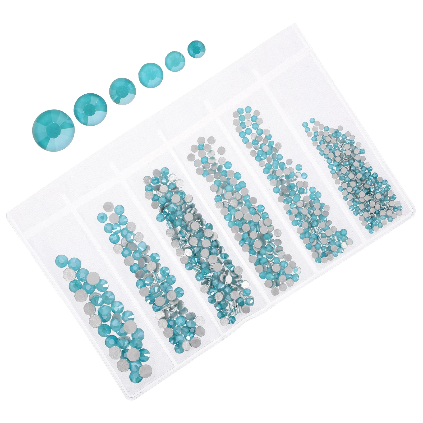 

820pcs Glass Multi Sizes Flat Back Gems For Diy Crafts Jewelry Decor Nail Art Rhinestones Kit Acrylic Nail Diamonds Gemstones