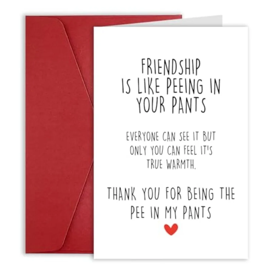 

Funny Best Friend Birthday Card, Friendship Day Card for Men Women, Cute Bestie Best Friends Valentine's Day Card, Friendship G