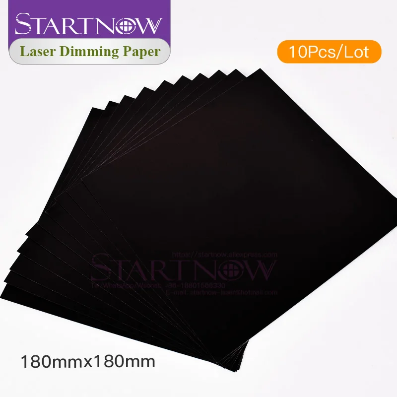 Startnow 180x180mm Laser Engraving Marking Machine Test Photographic Paper Focusing Paper Double Sided Black Dimming Paper