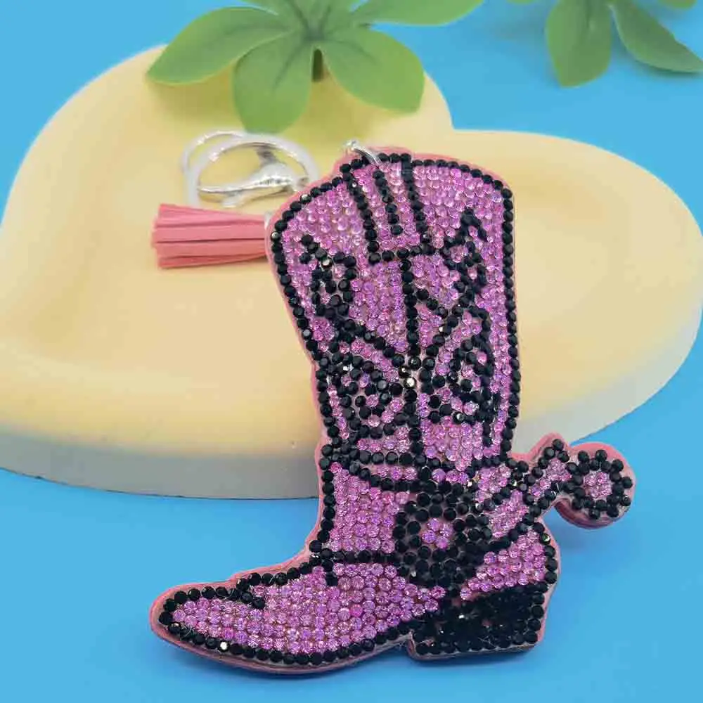 Мультяшные ботинки, шляпа, ковбойский брелок с кристаллами в виде пастушки, пустынный бар, брелок для ключей с приключеней для женщин и мужчин, подарок дружбы ручной работы, ювелирные изделия