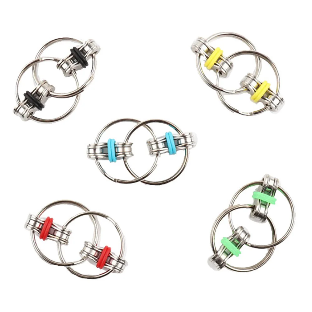 Anti Stress Fidget Hand Spinner Puzzle Vent Keychain Bike Chain Key Ring Toys