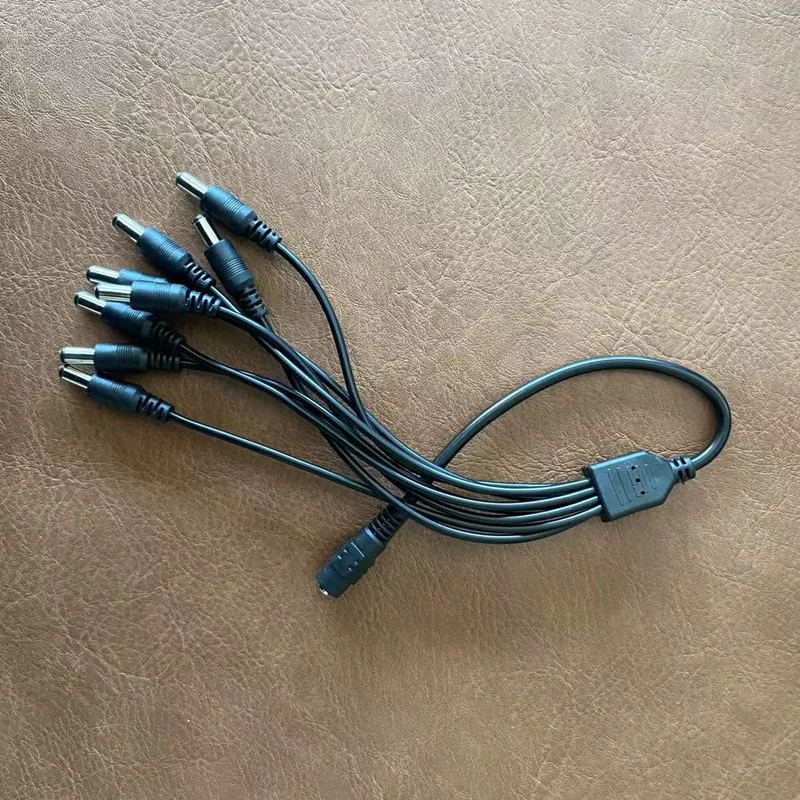DC Power Splitter Cable 5.5mm X 2.1mm, 12V/24V DC Power Splitter Cord 1 Female to 2/4/8 Male for CCTV Cameras LED Light Strip