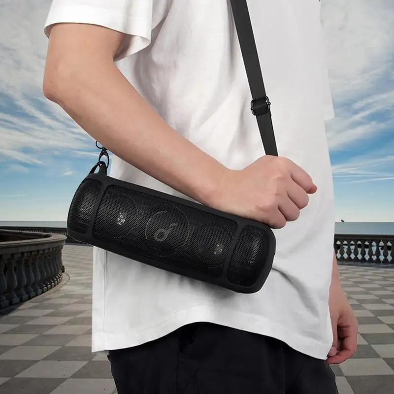 غطاء سيليكون الجلد ل Anker Soundcore Motion + سمّاعات بلوتوث المضادة للخدش كم ل SoundCore Motion Pl-us ملحق